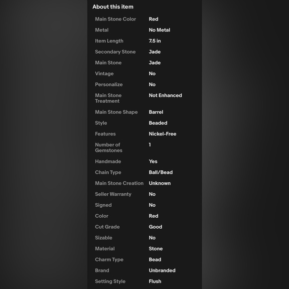 RED JADE BRACELET - Picture 4 of 8